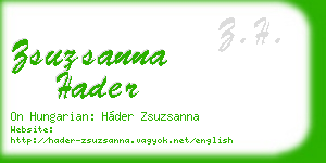 zsuzsanna hader business card